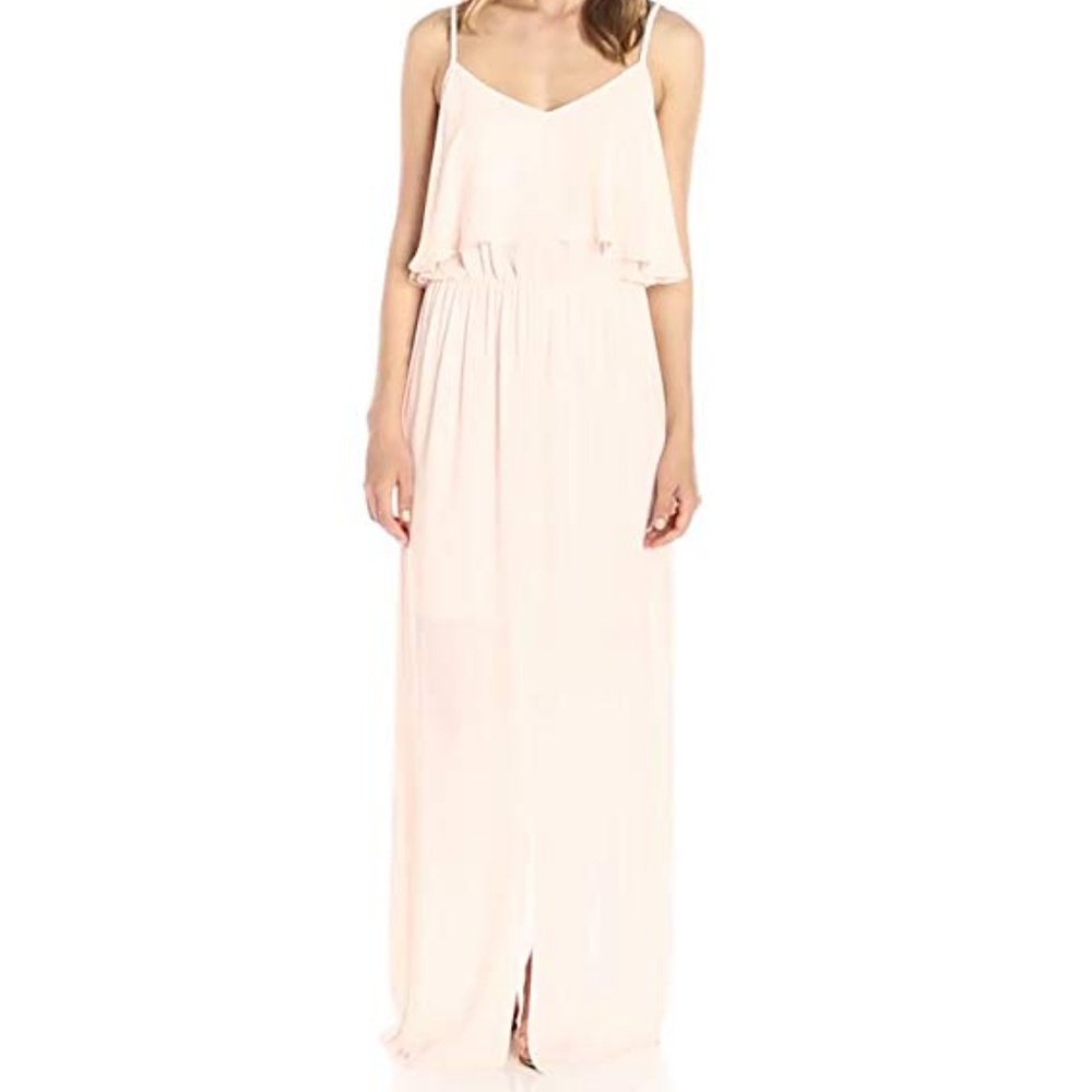 LARK & RO Womens Sleeveless Tiered Top Maxi Dress